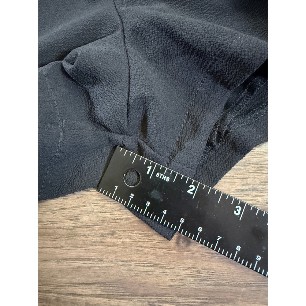 Lily Rose Womens Black Tie Front V-Neck Sleeveless Pocket Romper Small A1675U106 - Picture 6 of 7